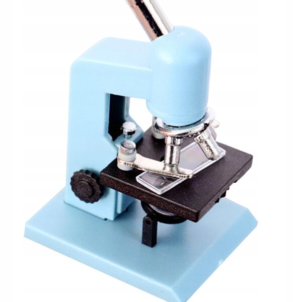 Mini microscopio decorativo per casa delle bambole 1:12, colore blu