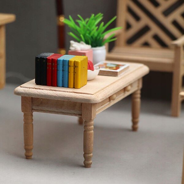 Biurko Miniatur mit Holzschublade für Puppenhaus 1:12
