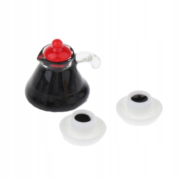 Mini set macchinetta da caffè 1/12 per casa delle bambole decorazione realistica