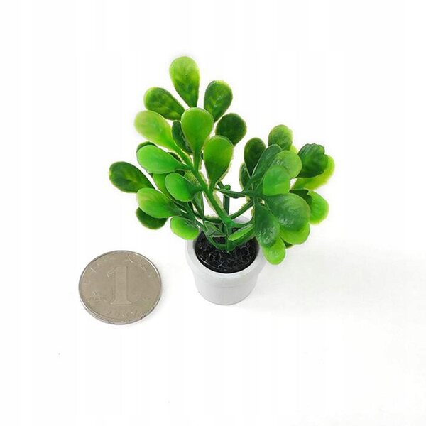 Miniatuur groene plant 1:12 voor poppenhuis - realistisch en duurzaam decor