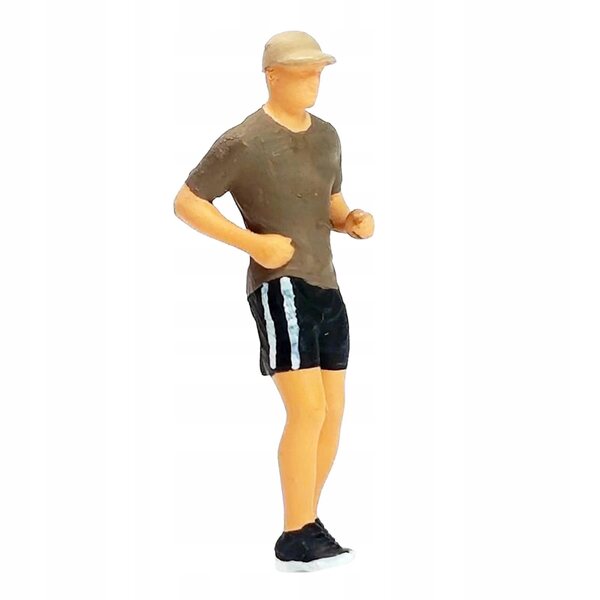 Miniatura figura uomo con cappello 1:64 in resina per modellismo ferroviario