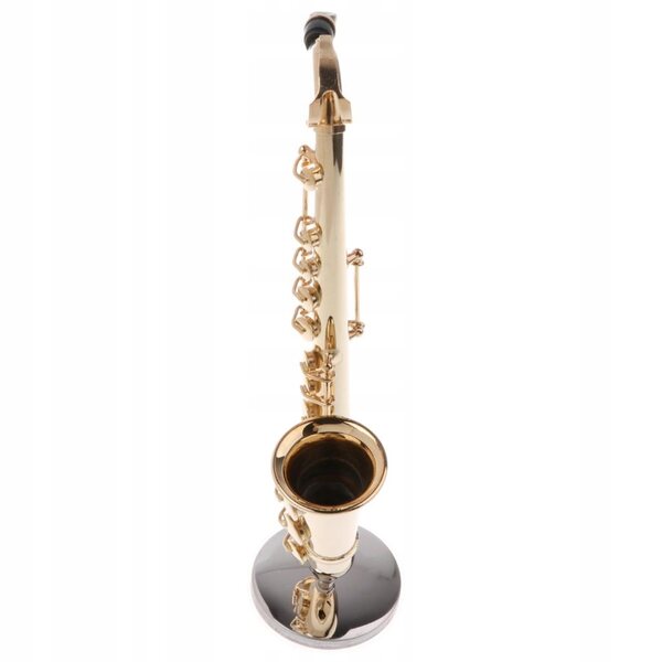 Modello miniatura saxofono in rame 14 cm con supporto decorazione casa