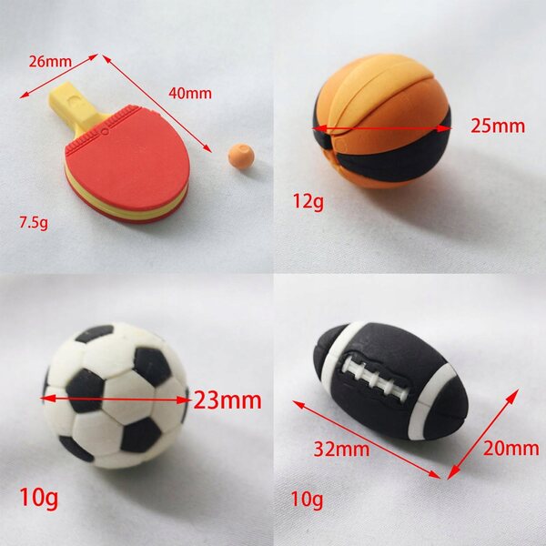 Set Miniature Sportive 1:12 per Casa delle Bambole Rugby Calcio Basket Tennis
