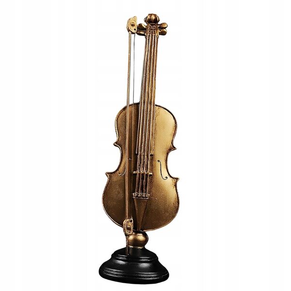 Dekorative Vintage-Statue für Heimbüro, Kunstharz, Violine