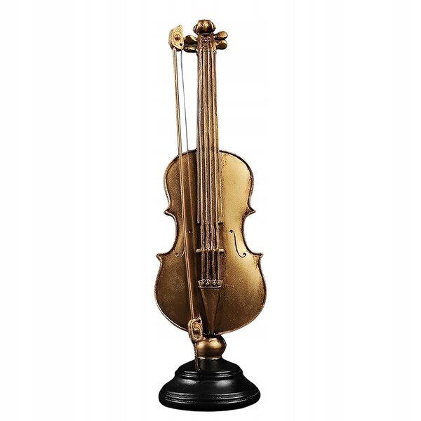 Dekorative Vintage-Statue für Heimbüro, Kunstharz, Violine