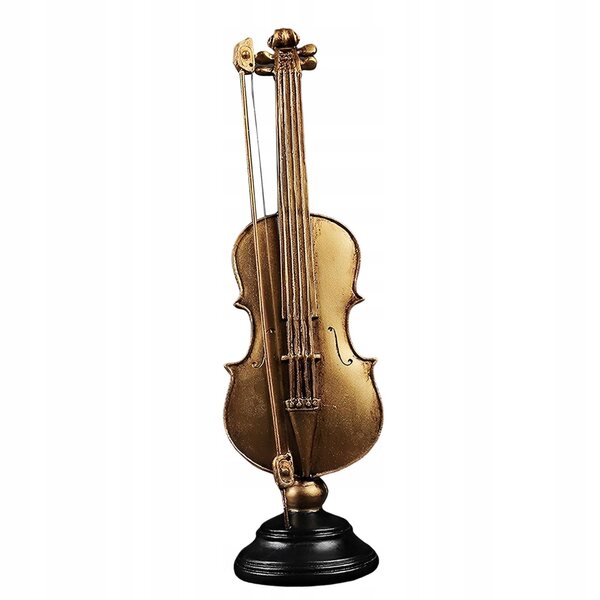 Dekorative Vintage-Statue für Heimbüro, Kunstharz, Violine