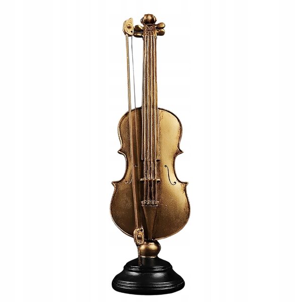 Dekorative Vintage-Statue für Heimbüro, Kunstharz, Violine