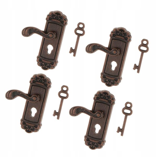 Miniatur-Set 4 uralte Pfoten mit Schlüsseln für Puppenhäuser 1/12