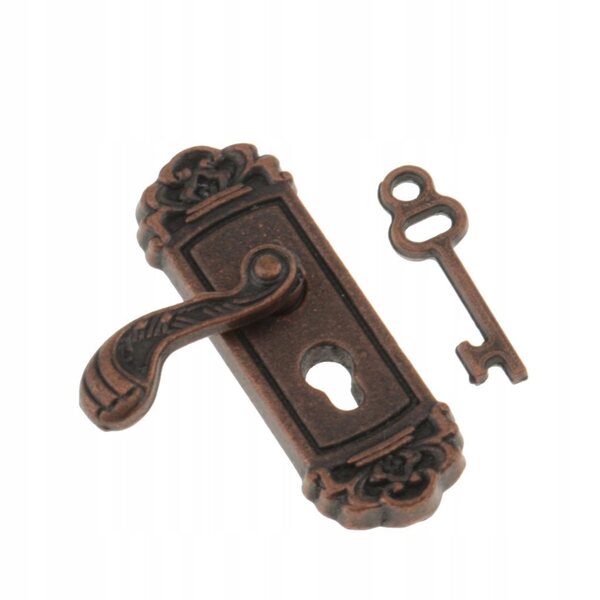 Miniaturesæt 4 ældgamle poter med nøgler til dukkehuse 1/12