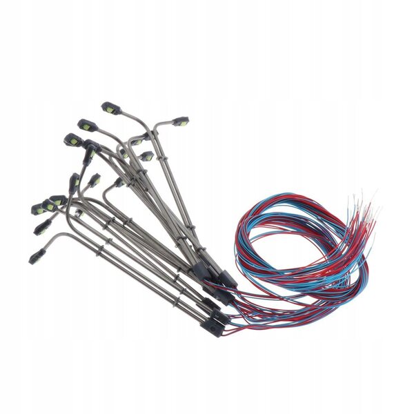 Lot de 10 lampes miniatures de chemin de fer avec LED à l'échelle 1:200, 3 V, métal