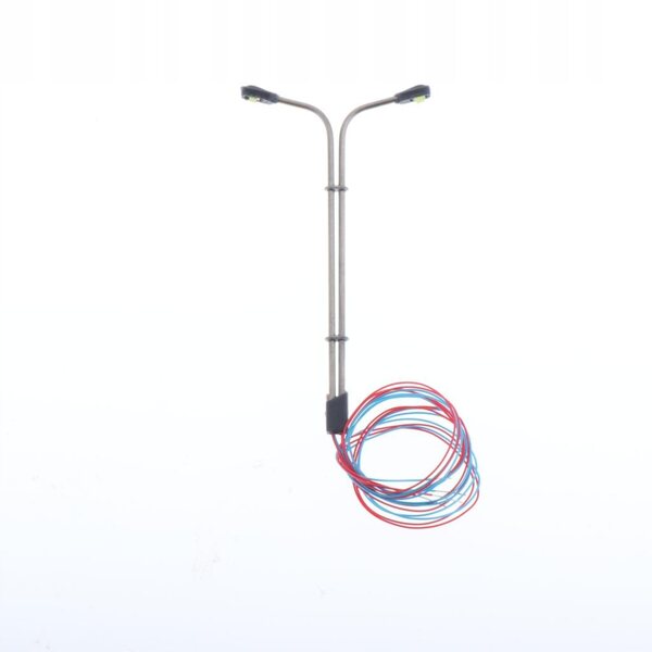 Lot de 10 lampes miniatures de chemin de fer avec LED à l'échelle 1:200, 3 V, métal