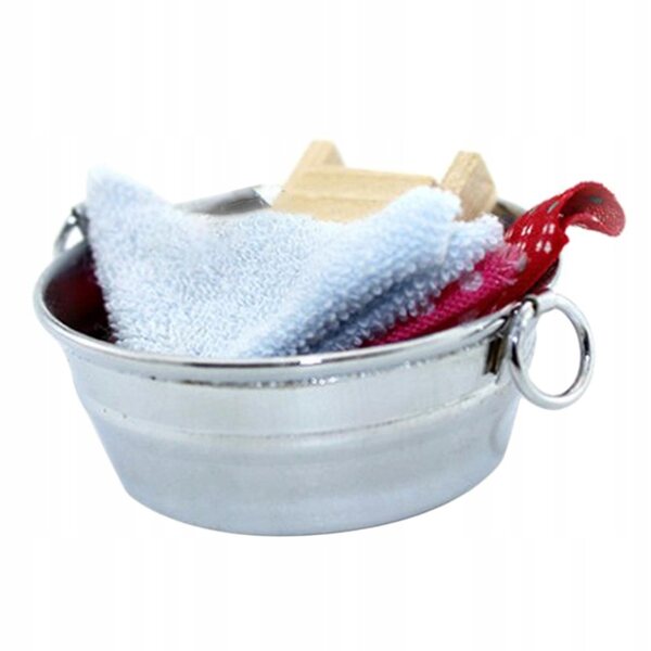Miniatur-Metallbadewanne für 1/6 und 1/12 Puppenhaus