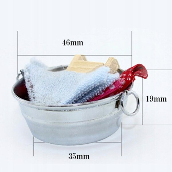 Miniatur-Metallbadewanne für 1/6 und 1/12 Puppenhaus