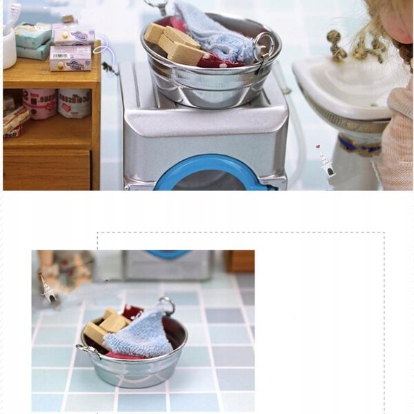 Miniatur-Metallbadewanne für 1/6 und 1/12 Puppenhaus