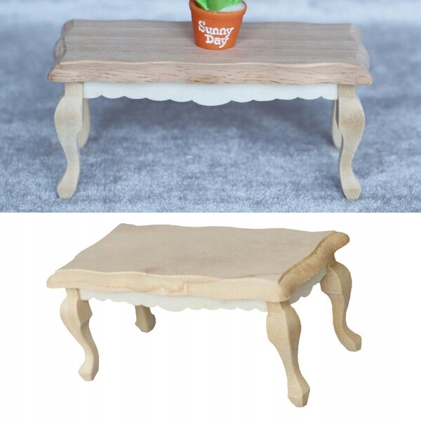 Mini Tavolo in Legno per Casa delle Bambole Scala 1/12, Arredo per Bambini