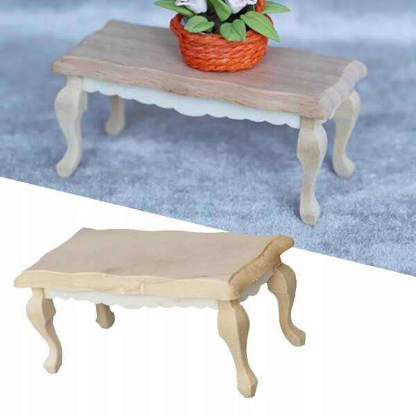 Mini Tavolo in Legno per Casa delle Bambole Scala 1/12, Arredo per Bambini