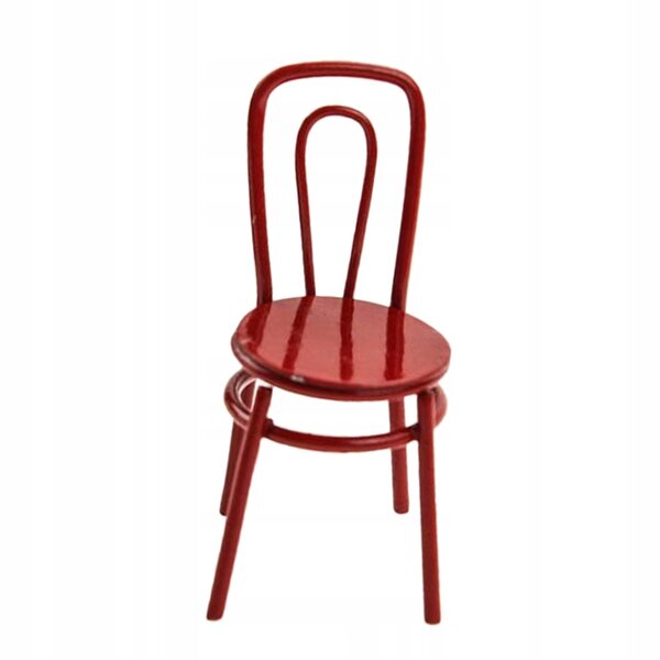 Miniatuur legering stoel voor poppenhuis 1:12 1:6 decoratief rood