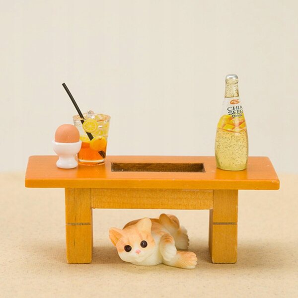 Miniatur 1:12 Holztisch für Puppenhaus, dekoratives Accessoire