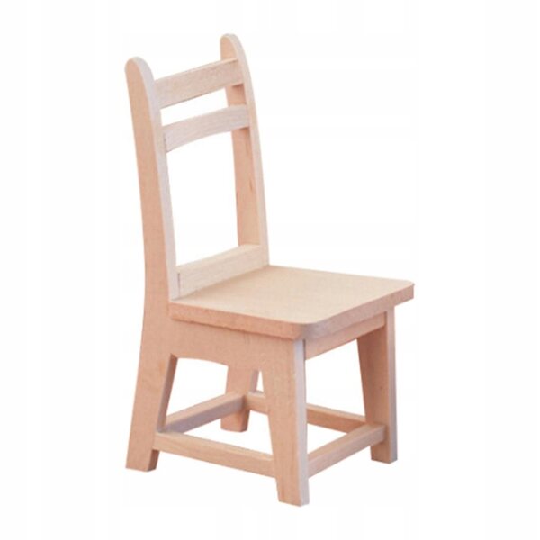 Mini tavolino e sedia in legno scala 1:12 per casa delle bambole