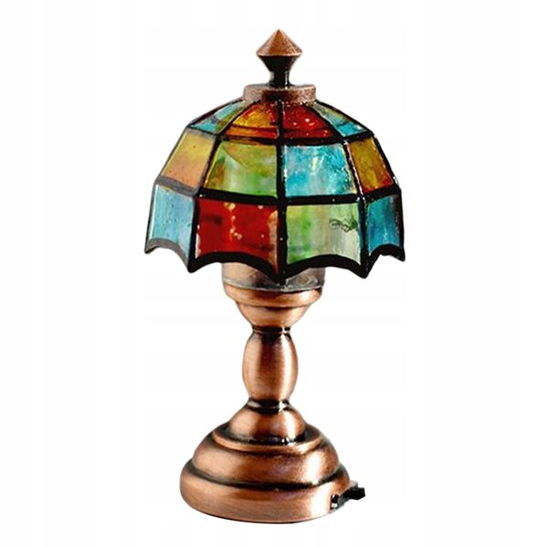 Lampe de table miniature en métal Dollhouse 1:12