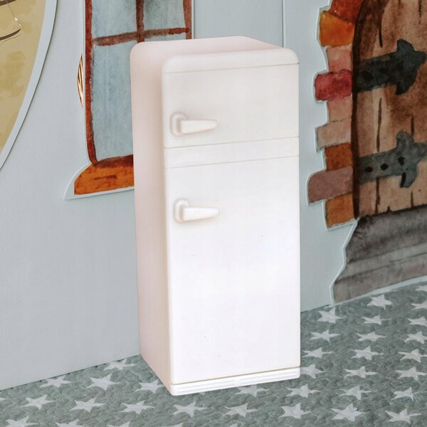 1:12 Puppenhaus, weißer Mini-Kühlschrank mit Doppeltür, aus Holz