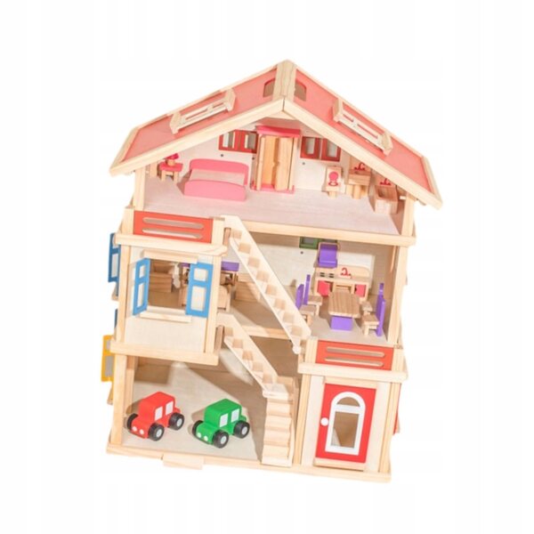 DIY Puppenhaus-Set aus Holz mit Möbeln – kreativer Spaß für Kinder