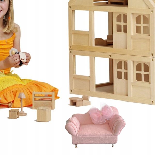 1/12 Puppenhaus Sofa Schmuck Organizer