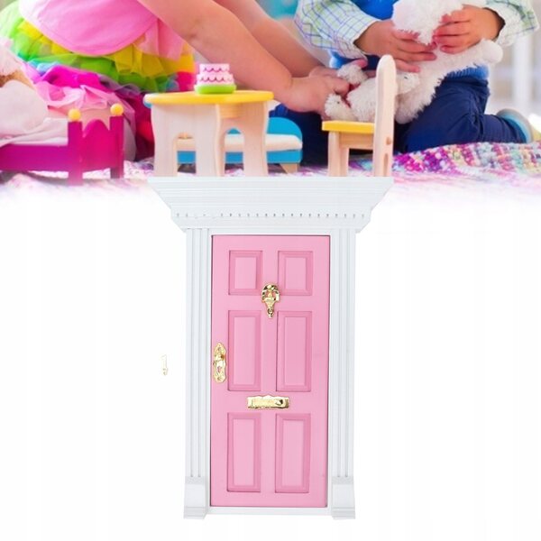 1:12 Miniatur-Holztür für Puppenhaus – realistisches und elegantes Accessoire