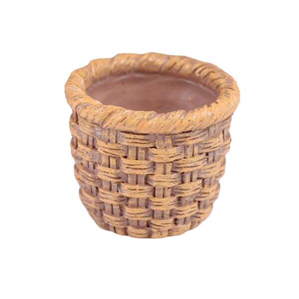 1/12 geflochtener Korb Miniatur für Holzpuppenhaus 2,2x2,6 cm