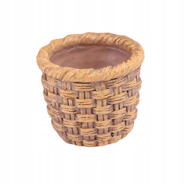 1/12 geflochtener Korb Miniatur für Holzpuppenhaus 2,2x2,6 cm