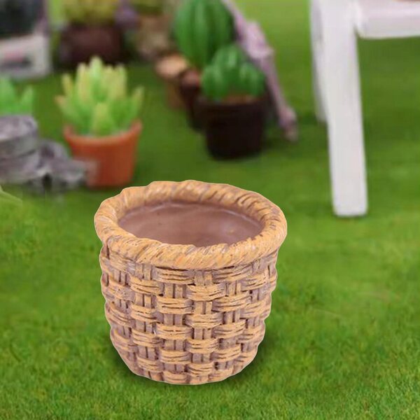 1/12 geflochtener Korb Miniatur für Holzpuppenhaus 2,2x2,6 cm