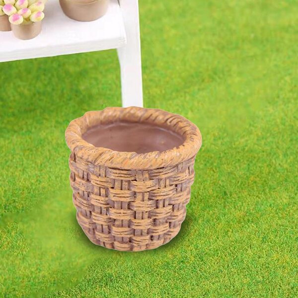 1/12 geflochtener Korb Miniatur für Holzpuppenhaus 2,2x2,6 cm