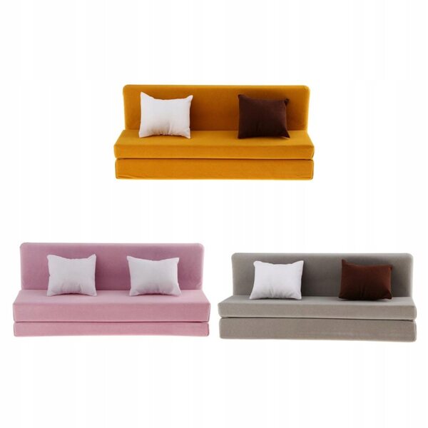 1/6" langes Sofa mit Schaumstoff und 12" Actionfiguren-Kissen aus Holz