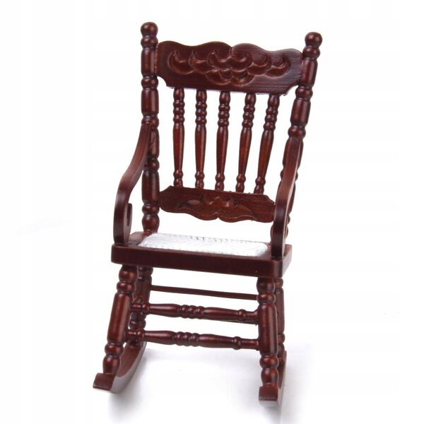 Miniatura Fotel Bujany in Legno e Lina per Dollhouse Scala 1:12