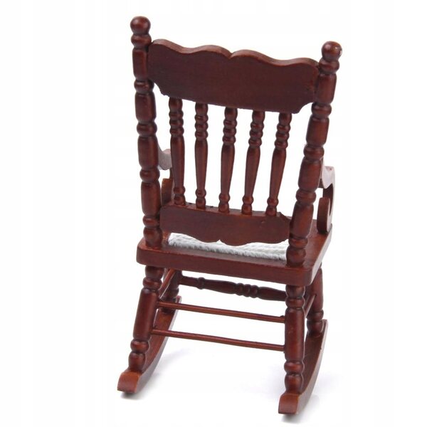 Miniatura Fotel Bujany in Legno e Lina per Dollhouse Scala 1:12