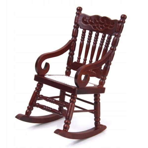 Miniatura Fotel Bujany in Legno e Lina per Dollhouse Scala 1:12
