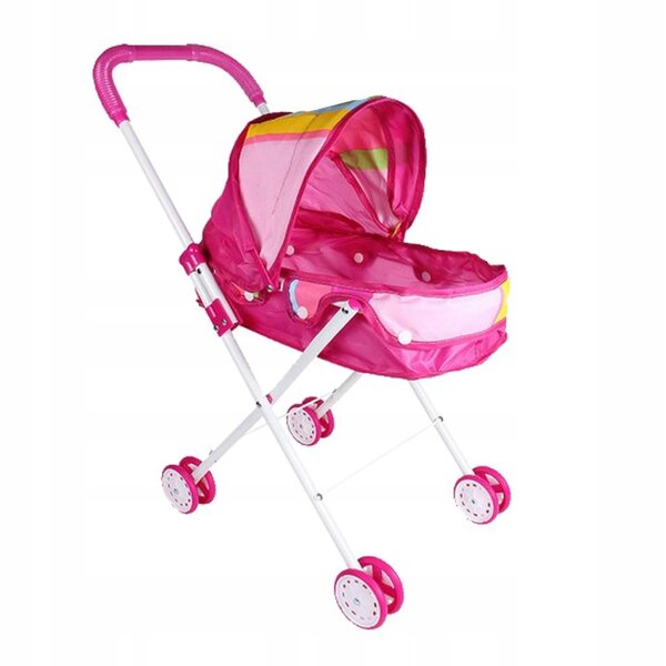 Mini Passeggino Pieghevole per Bambole Neonato in ABS Sicuro e Leggero