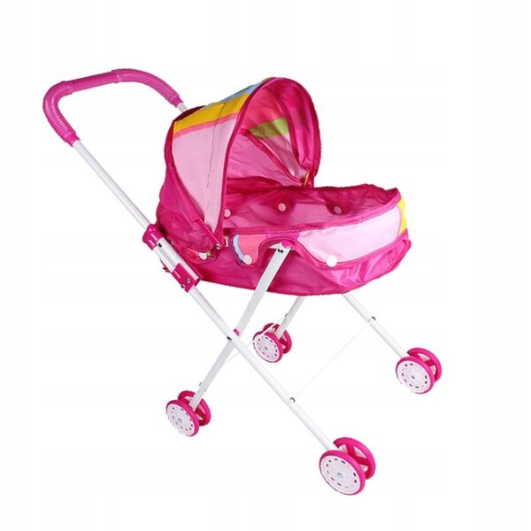 Mini Passeggino Pieghevole per Bambole Neonato in ABS Sicuro e Leggero
