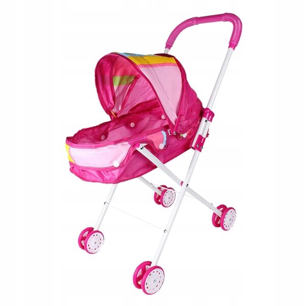 Mini Passeggino Pieghevole per Bambole Neonato in ABS Sicuro e Leggero
