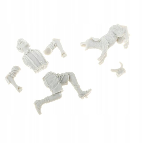 1/35-Harzmodell zum Zusammenbauen für Kinder und Hunde, unbemalter Bausatz
