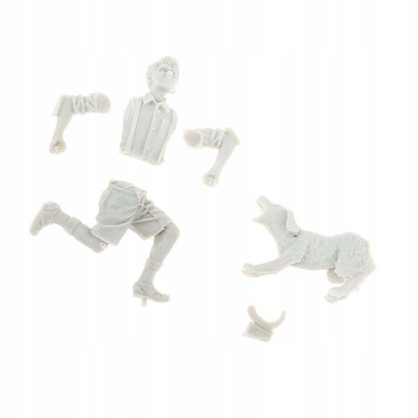 1/35-Harzmodell zum Zusammenbauen für Kinder und Hunde, unbemalter Bausatz