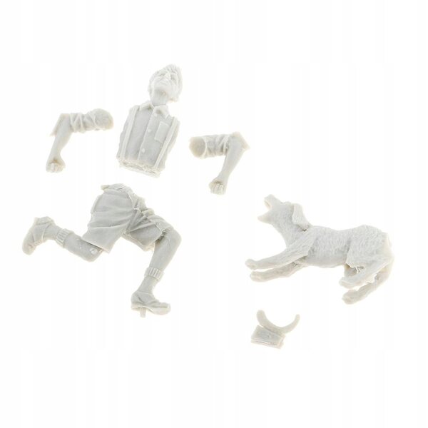 1/35-Harzmodell zum Zusammenbauen für Kinder und Hunde, unbemalter Bausatz
