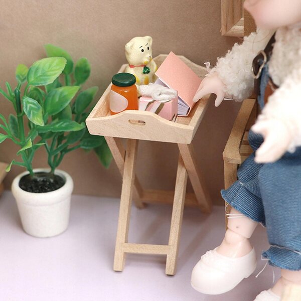 Kuchen- und Snackständer aus Holz 1/12 - Puppenhausdekoration