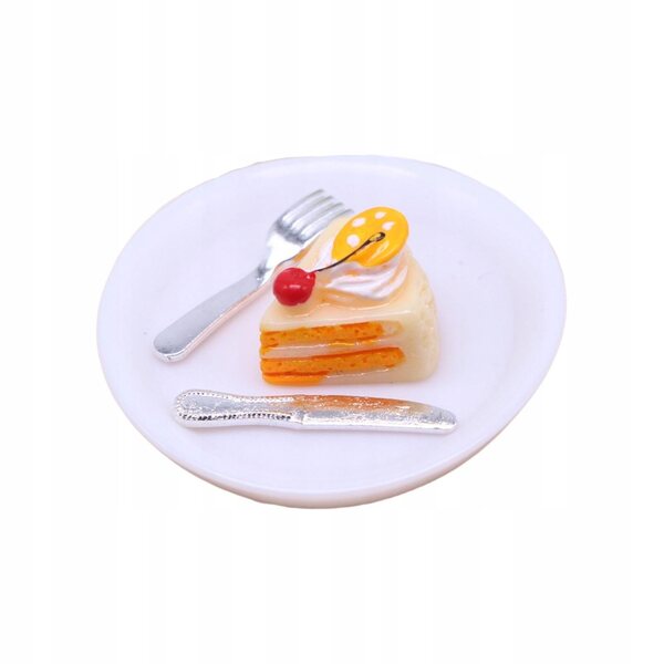 Küchenzubehör-Set für Puppenhaus-Miniatur mit Zitronenkuchen