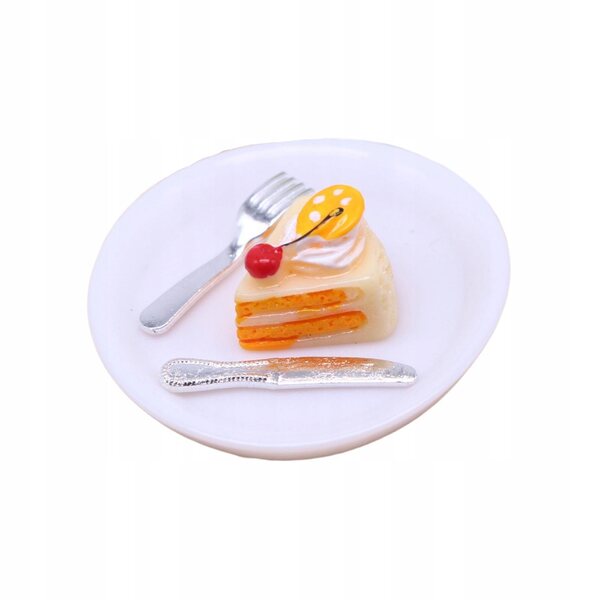 Küchenzubehör-Set für Puppenhaus-Miniatur mit Zitronenkuchen