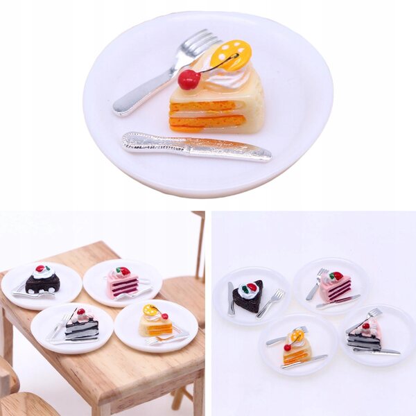 Küchenzubehör-Set für Puppenhaus-Miniatur mit Zitronenkuchen