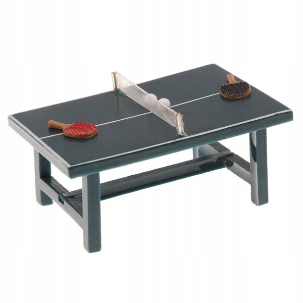 Miniaturen 1:12 mini-pingpongtafelset met rackets en ballen voor poppenhuis