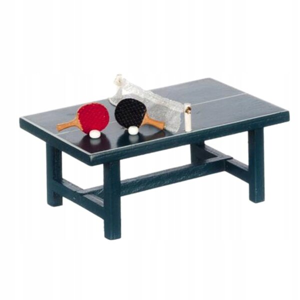 Miniature 1:12 Set Mini Tavolo da Ping Pong con Racchette e Palline per Casa delle Bambole