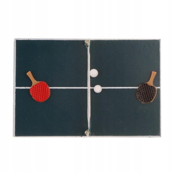 Miniature 1:12 Set Mini Tavolo da Ping Pong con Racchette e Palline per Casa delle Bambole