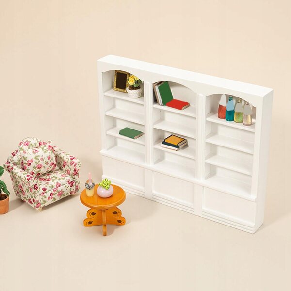 Miniatura mobile a forma di casa per bambole scala 1:12 in legno di betulla